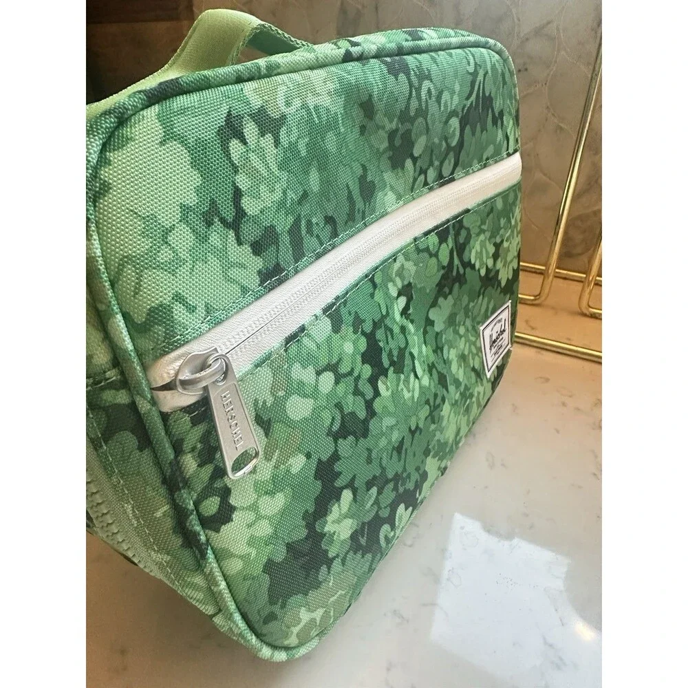 Herschel Supply Co. Pop Quiz Lunch Box Canopy Camo Canvas Zip Adults Kids 10x8x4
